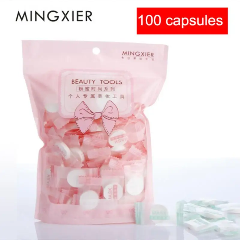 

100pcs/pask Compressed Face Mask Paper Disposable Sheet Cotton Diy Mask Makeup Wipes Korean Beauty Tools Face Care Mask