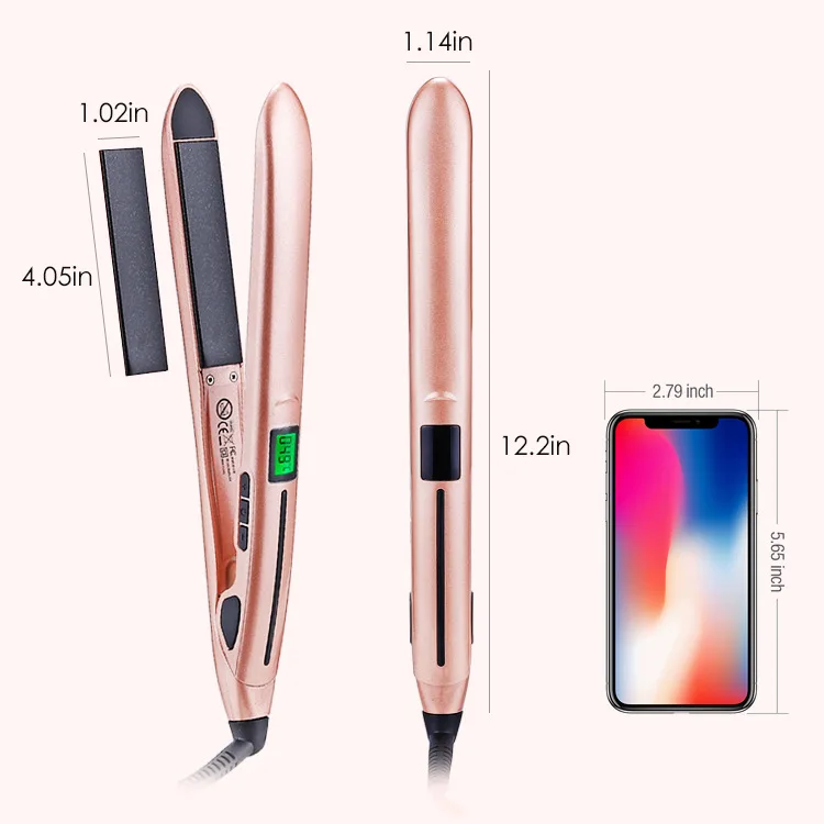 Выпрямитель для волос 450F с турмалиновой керамической пластиной 110 240 В|Утюжки