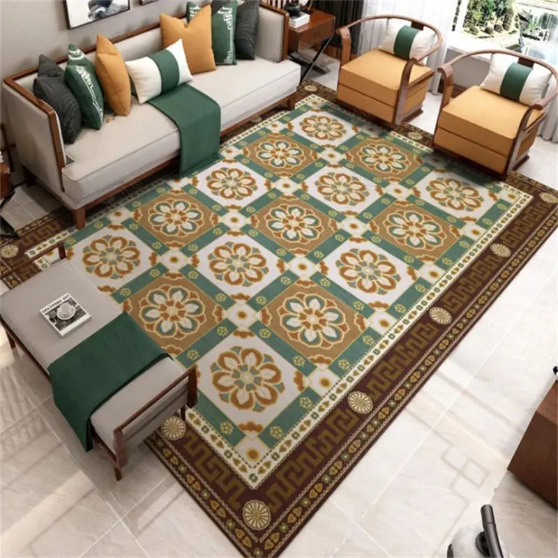 Коврик для гостиной в китайском стиле геометрический ковер с цветочным узором