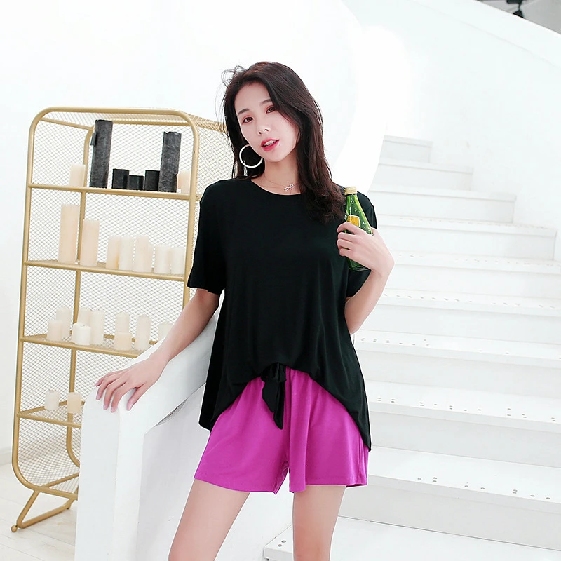 Новинка 2020 пижама из модала короткая женская домашняя одежда летняя удобная