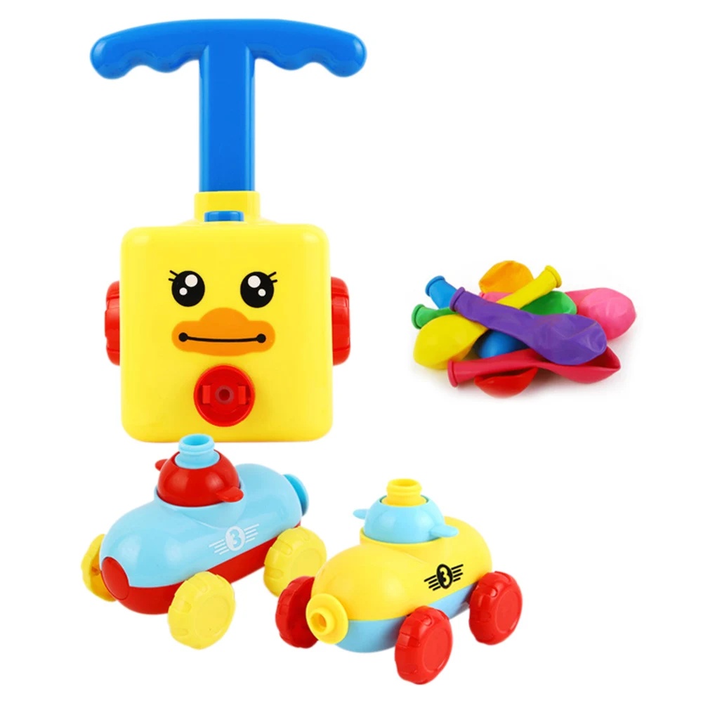 

Cartoon Inertia Air Power Toy Cars Balloon Launch Tower Gift Children Portable Interactive Present for Children Kid