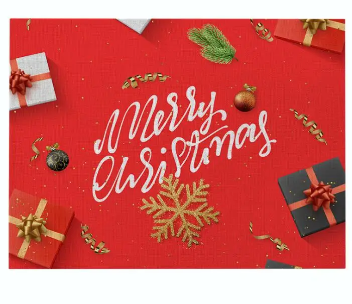 color7 INS Merry Рождественская елка настольное коврик коврики под посуду на стол Кухня Салфетки сервировочные каботажное судно рождественские украшения для дома панель прямоугольной формы - Цвет: color7