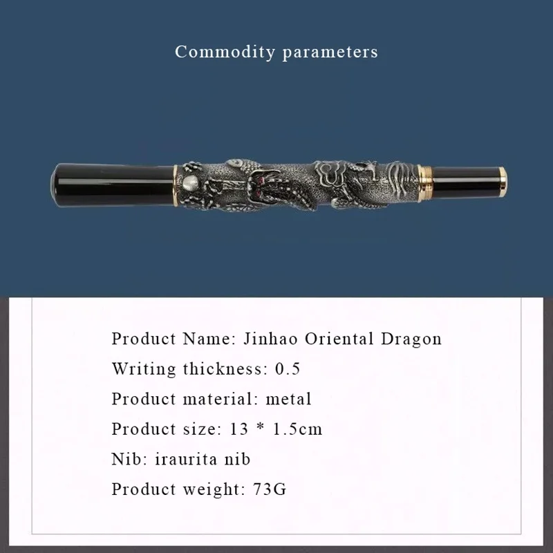 JinHao Роскошная шариковая ручка ДРАКОН высококачественная металлическая офисная - Фото №1