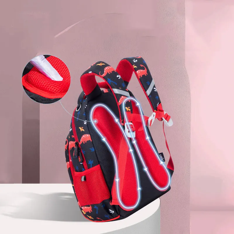 Dinosaur Flamingo rabbit Printed School Backpack For Boys Children book bags Grade 1-3 Orthopedic schoolbags mochila infantil