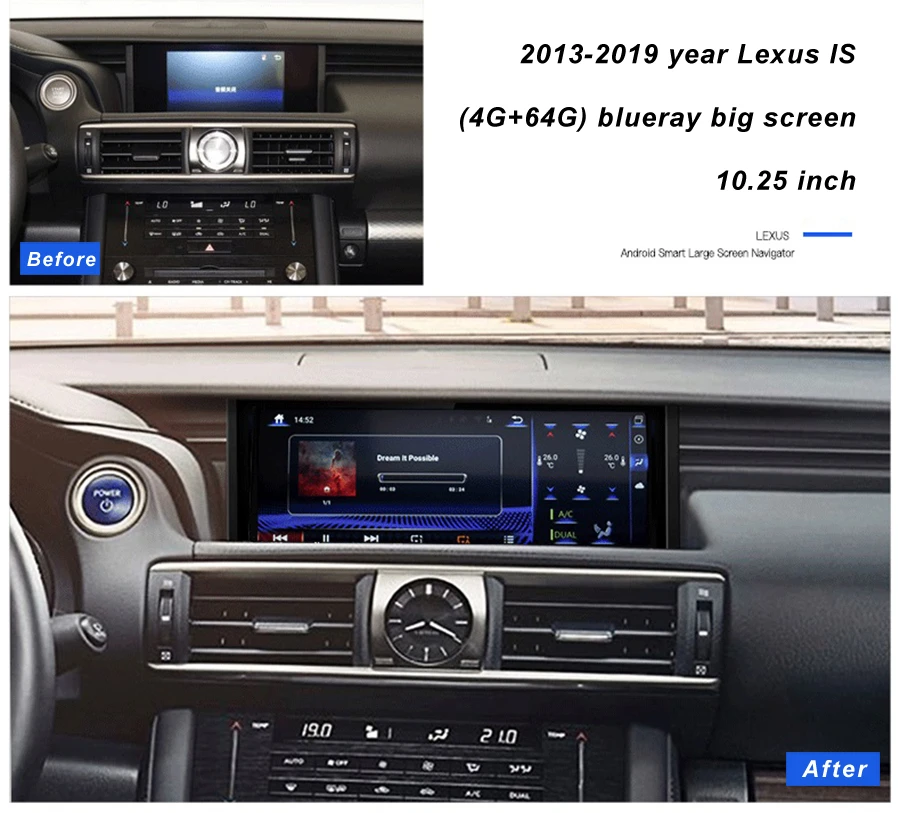GPS-навигатор для Lexus IS300 IS350 IS250 IS200T IS F 10 0 300 350 t 2015 головное устройство