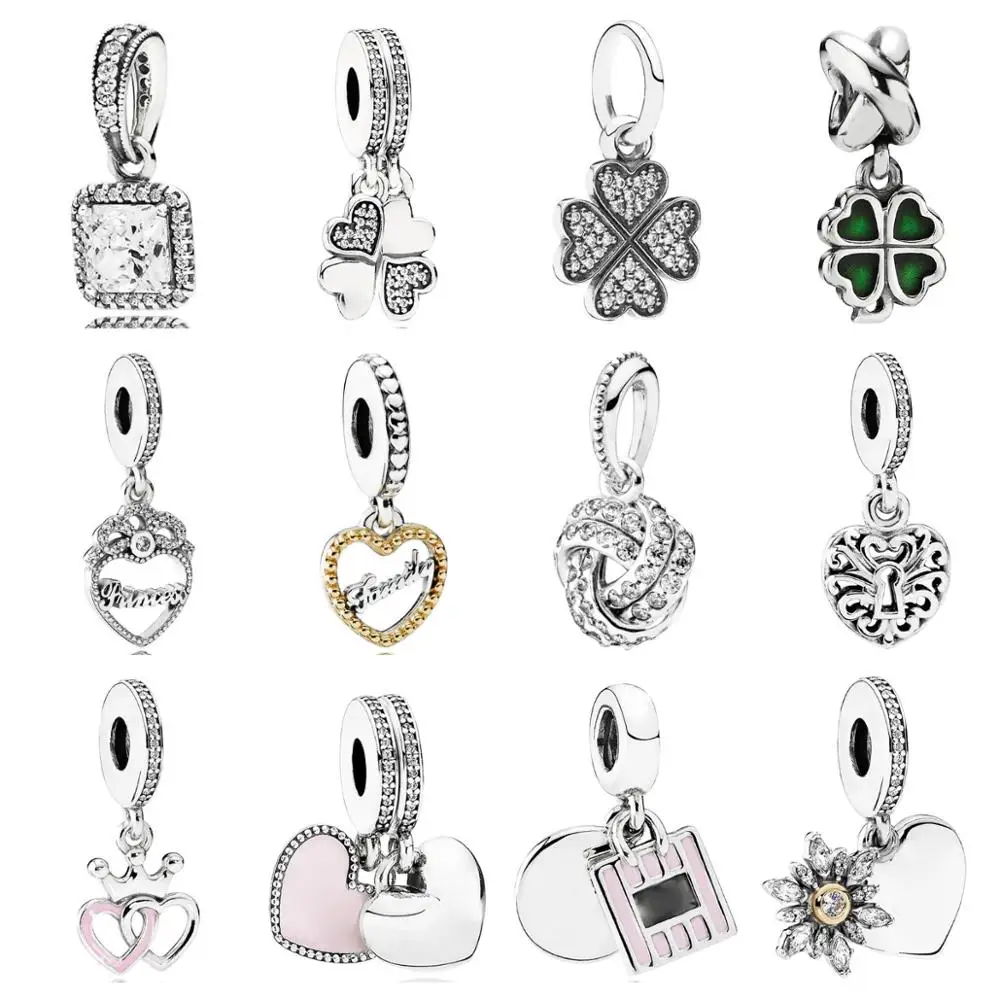 

PDD DZ 4 925 Sterling Silver Spring New Charm Pendant with DIY Bracelet Necklace Jewelry Gift Carving Suitable for Women