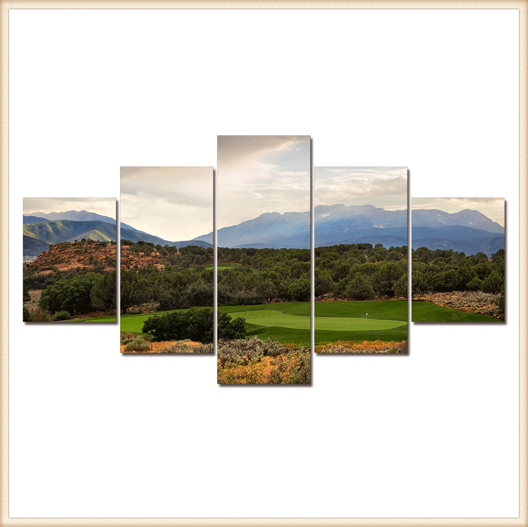 

HD 5 Pieces Scenic Snow-capped and Lakes Pictures Posters Wall Art Home Decor for Living Room Painting Wall Art Anime Poster