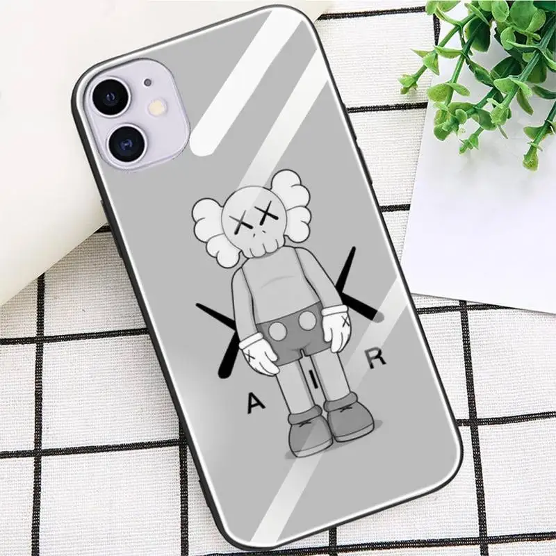 

Brand Kaw&s Phone Case Glass Fundas Coque For IPhone 12 11 Pro Max Cases XR XS 7 8 Plus Cover Carcasa