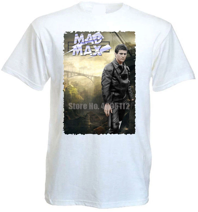 Белая футболка Mad Max I V2 постер для фильмов всех размеров S...5Xl | Мужская одежда