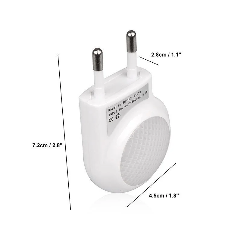 

LED Snail Night Light AC 100-240V Car Night Light Sensor Control Light Wall Lamp for Household Baby Child Bedroom EU Plug Lamps