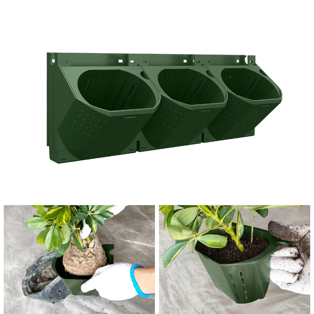 

Flower Pot Self Watering Plant Pot Vertical Plastic Wall Hanging Succulents Planter Holder Ring Wall Vase Garden Accessories