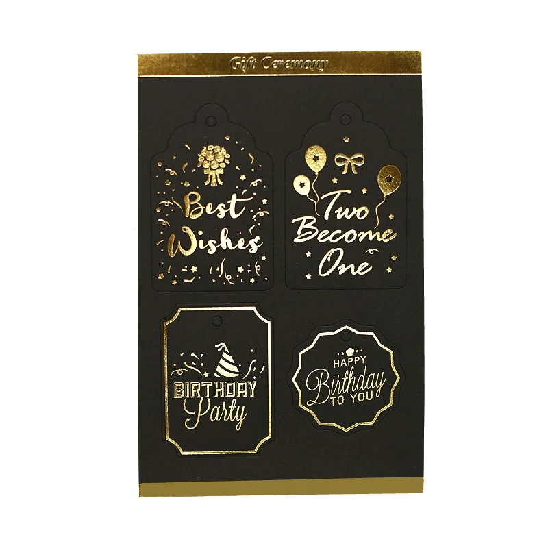 

Agen Home Top Grade Tag Gift Packaging [White And Black Bronze Hanging Card] Business Birthday Gift Box Decorative Card