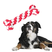 1pc 15cm pet dog puppy cotton rope woven pet supplies durable braided bone rope molar toy pets teeth cleaning supplies