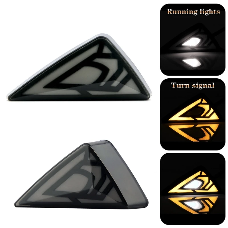 

2 шт./компл. проточной водой режим подачи светодиодный Поворотная сигнальная лампа для мотоцикла Запчасти Y98C