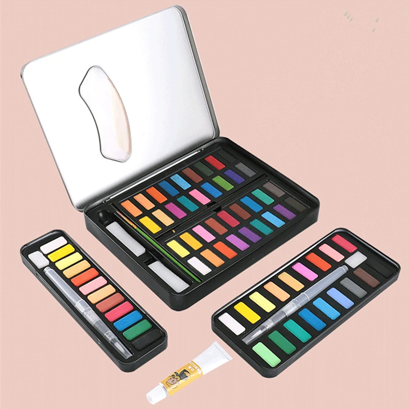 LE Color коробка акварельных красок color Paint Box разноцветная портативная мини-краска