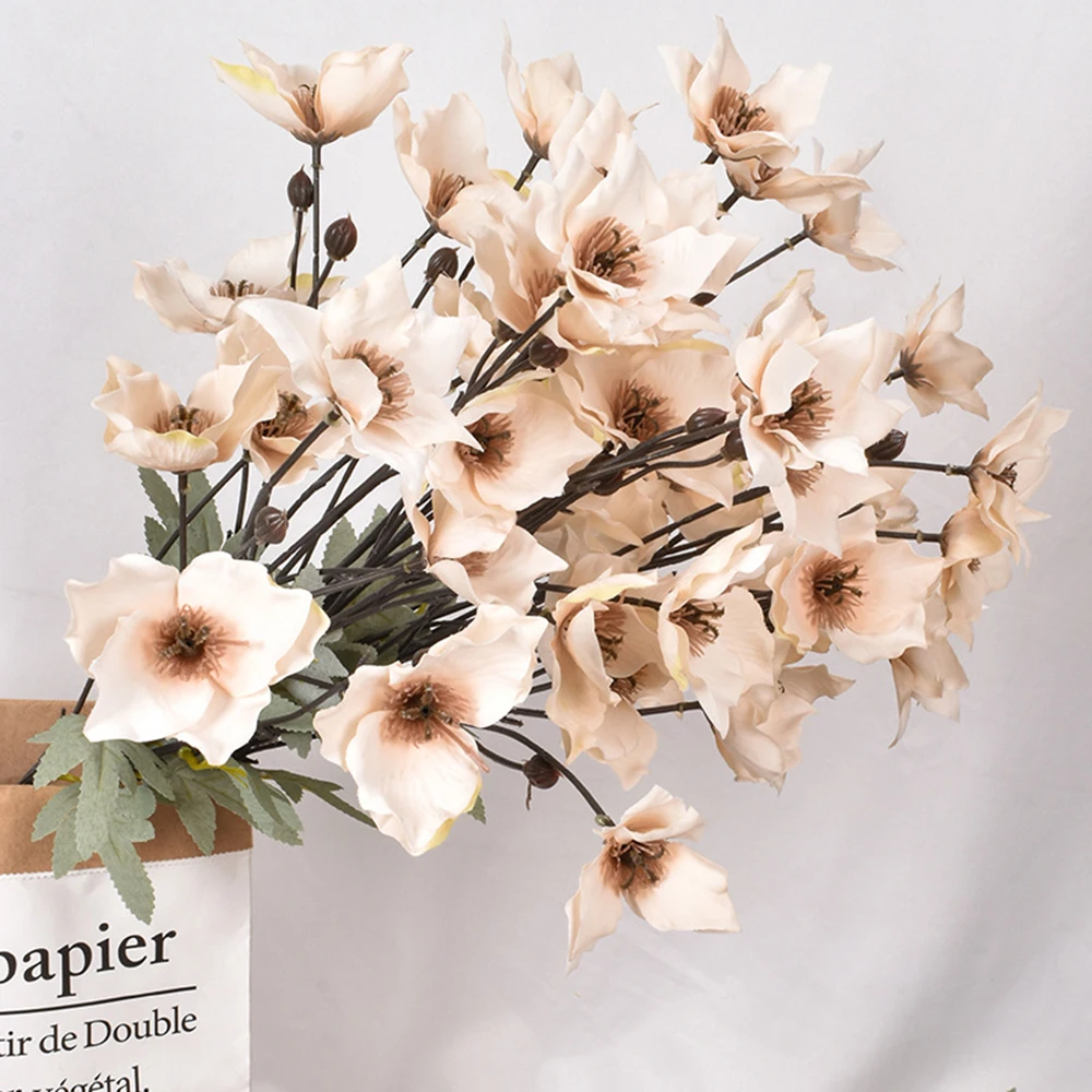 

3pcs 6 Heads Bride Sweet Daffodil Daffy Artificial Flowers Fake Flower Wedding Party Home Room Decor Bouquet Wreath Background