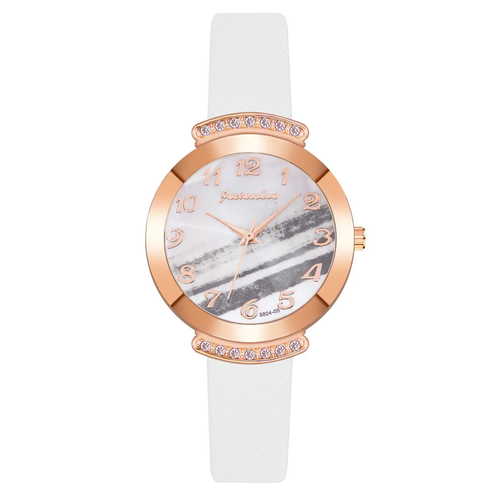 

bracelet Leather Rhinestone Designer Ladies Clock Casual Quartz Exquisite leather belt Band Women Flower Rhinestone Watch