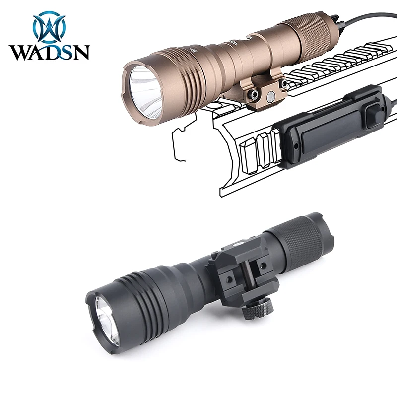 

WADSN Airsoft HL-X Tactical Flashlight LED Strobe 900 Lumens Weapon light Hunting Rifle Scout lights For Picatinny Rail