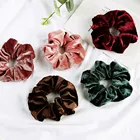 Резинка для волос бархатная для женщин и девочек, Однотонные эластичные Завязки для хвоста, аксессуар на голову, 22 цвета