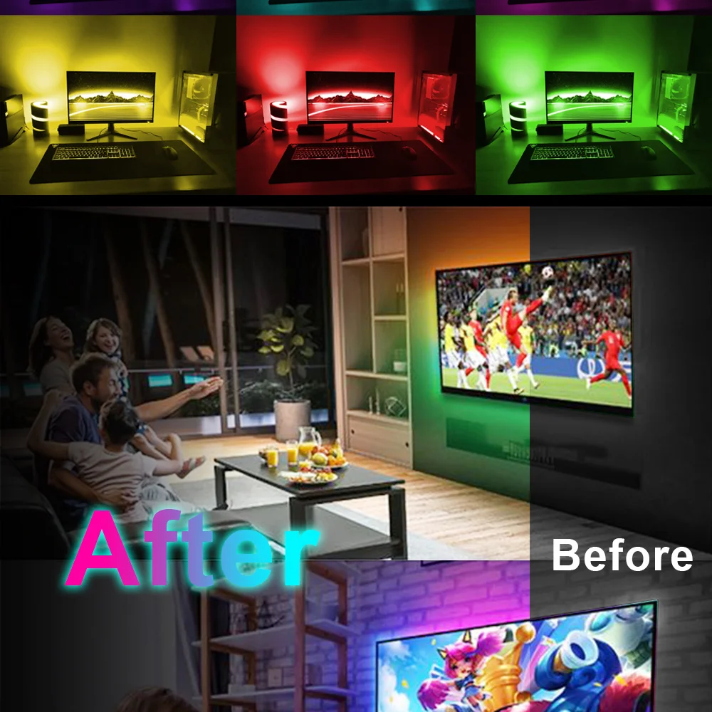 RGBWW LED Light Strips Bluetooth Controller Flexible RGB 5050 Decoration BackLight Lamp Night light Luminous String For Bedroom |