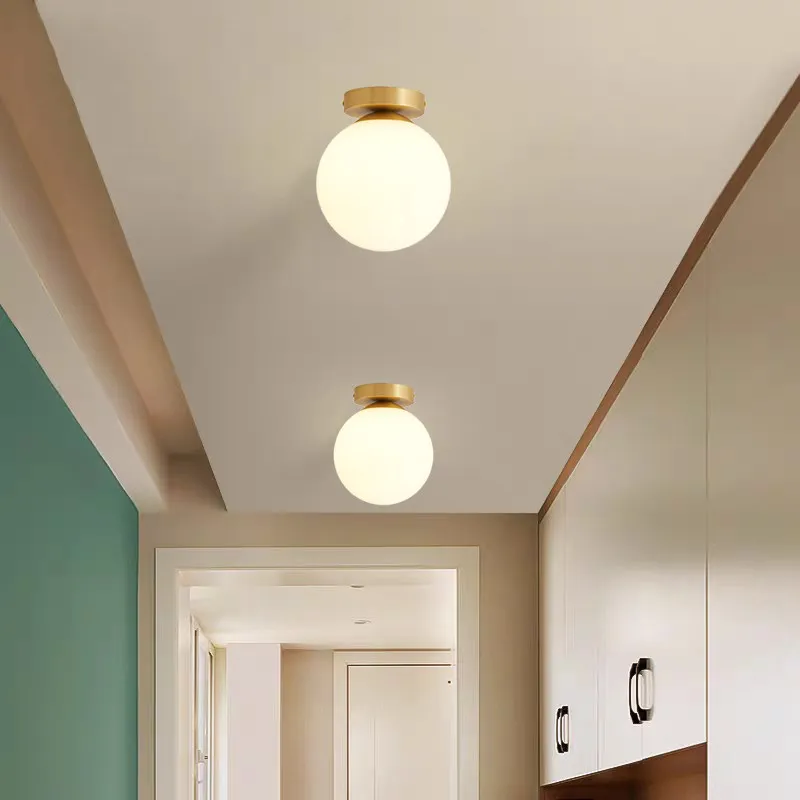 $65.26 Nordic S Dia 12cm Acrylic Ball Ceiling light 2 way Wall decoration modern Staircase Balcony Corridor porch Bedside Ceiling lamp