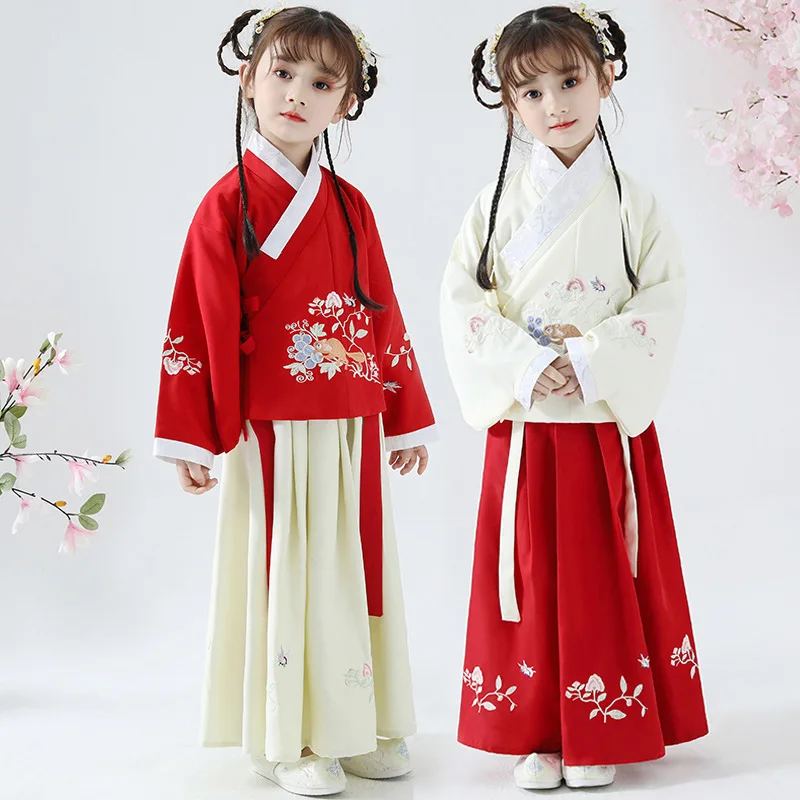 

Children Chinese Folk Dance Costume Girl Hanfu Clothing Stage Performance National Tang Dynasty Princess Dance Dress Oriental 90