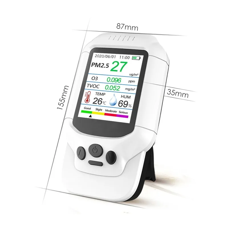 Портативный тестер температуры и влажности воздуха PM2.5/HCHO/TVOC AQI | Инструменты