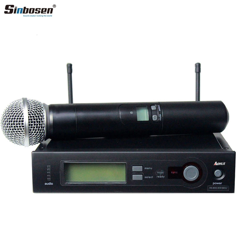 저렴한 Sinbosen 무선 마이크 시스템 L-24/B-58 전문 Uhf 무선 가수 마이크 가라오케