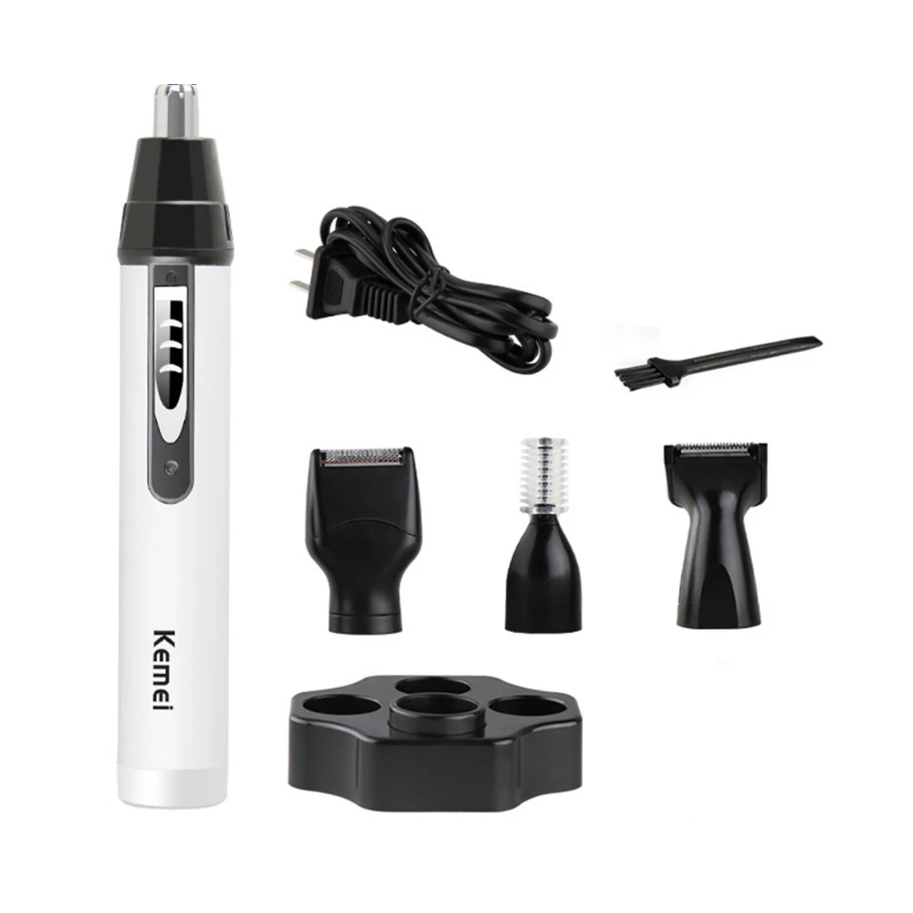4 В1 Перезаряжаемый триммер для удаления волос на лице, бровях, ушах и носу для мужчин, водонепроницаемый продукт.