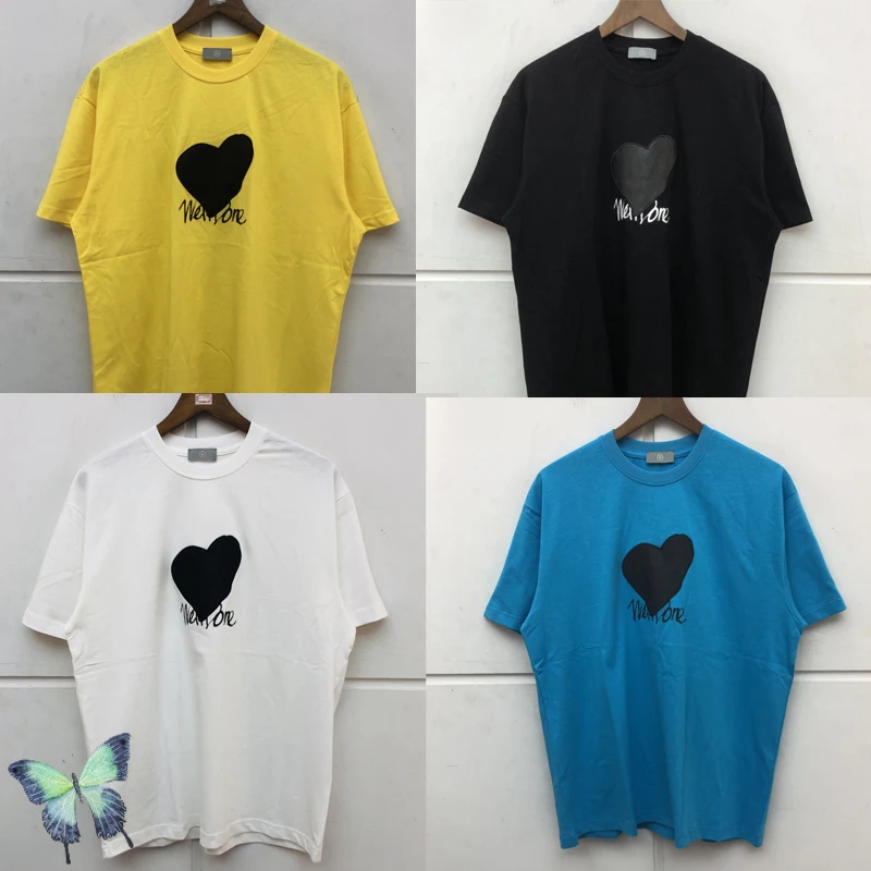 

Oversized Well Done Welldone T-shirt Leather Heart Pattern We11done T Shirt Men Women Top Quality Embroidery Tee Tops