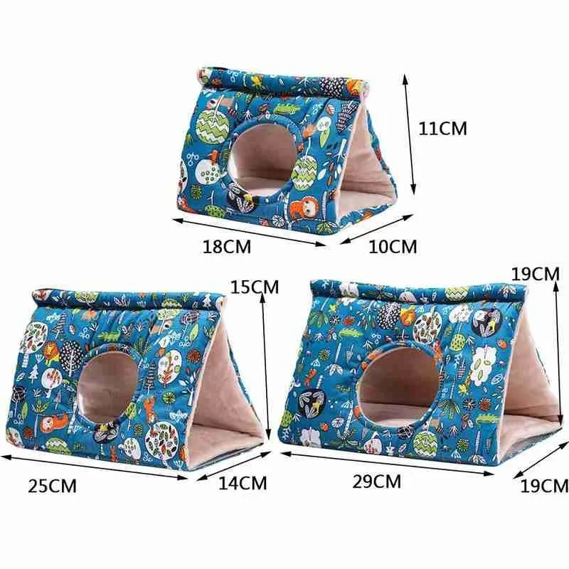 

1 Pc Winter Warm Bird Nest Soft Parrot Plush Hammock Hanging Cage For Birds Parrot Winter Warm Bed Pet Toy
