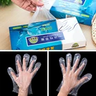 Одноразовые перчатки 100 шт.компл., прозрачные толстые полиэтиленовые чистящие инструменты для мытья, одноразовые перчатки для барбекю, перчатки для готовки, чистящие