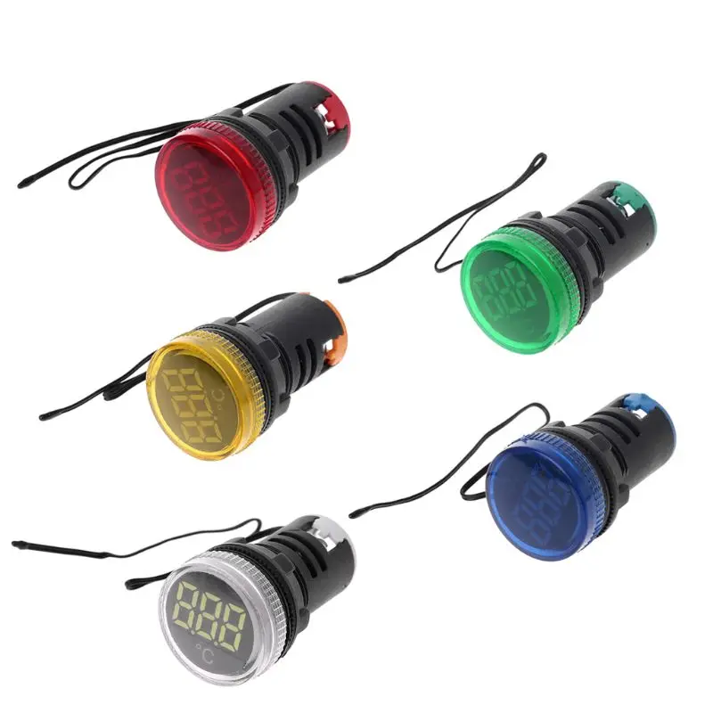 22 мм переменного тока в 50-380V термометр индикатор светильник светодиодный