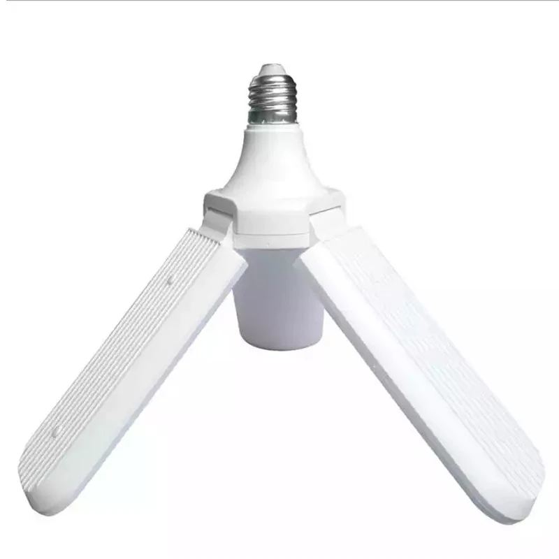 LED Bulb E27 No Flicker Foldable Fan Blade Lamps 45W/60W Ceiling Lights For Living Room Garage Lighting Energy Saving | Лампы и