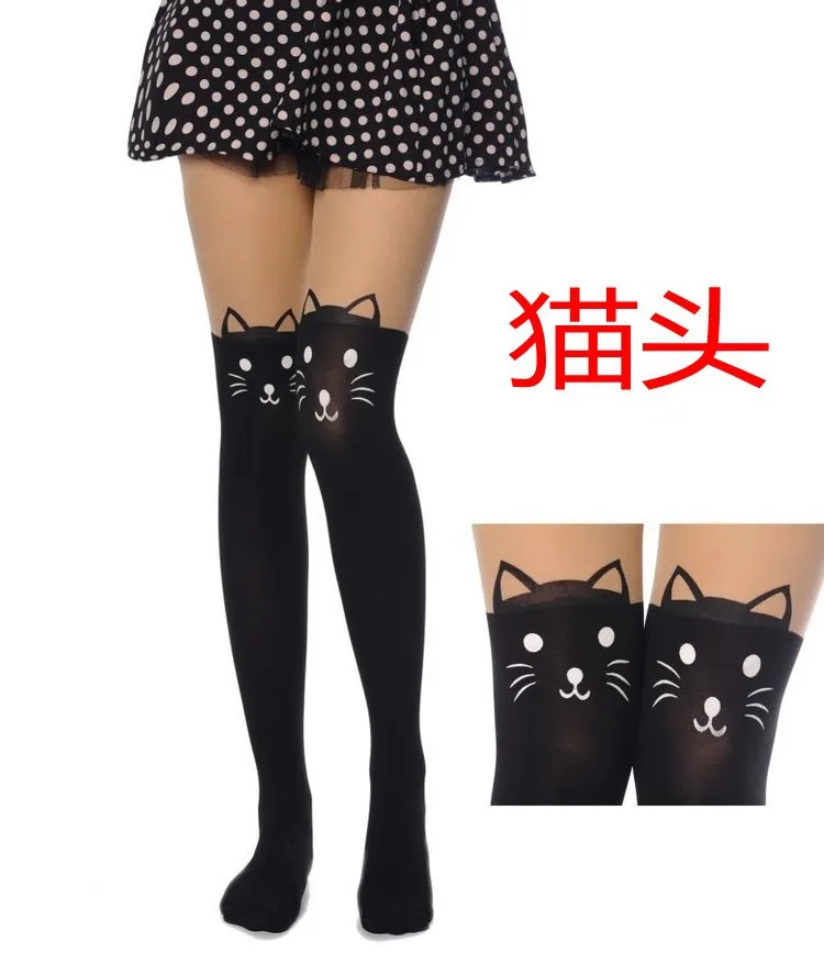 Милые колготки принцессы блестящие колготки hello kitty японский плюс размер Чулочные изделия кошка женские чулки - Цвет: 11
