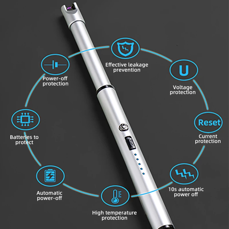 Электрическая зажигалка для барбекю без плазменного поджига с USB защитой от