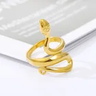 Мужское и женское кольцо-змея в стиле хип-хоп