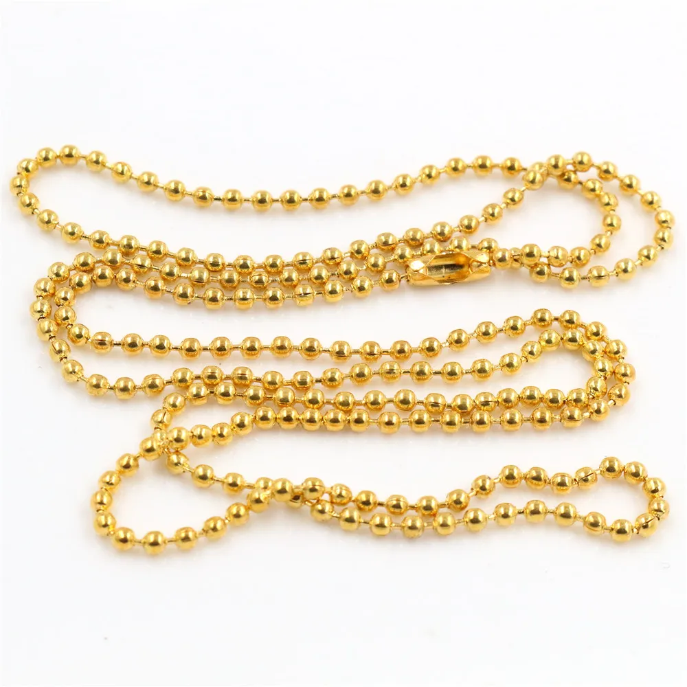 5 шт. 1 мм 2 4 позолоченные шариковые бусины цепочка ожерелье соединитель из бисера