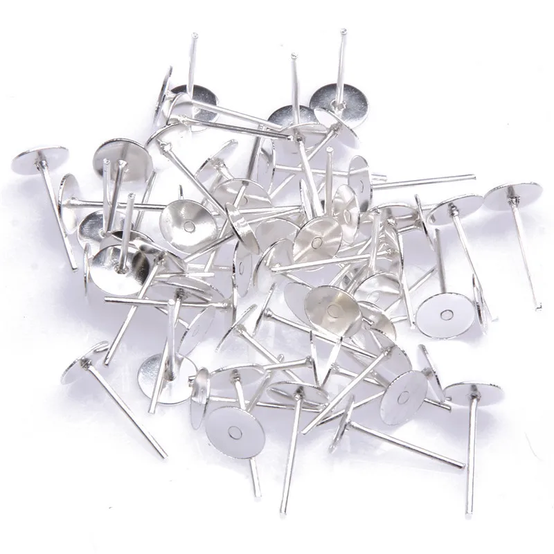 Основание для сережек-гвоздиков с античным золотым/бронзовым/серебряным