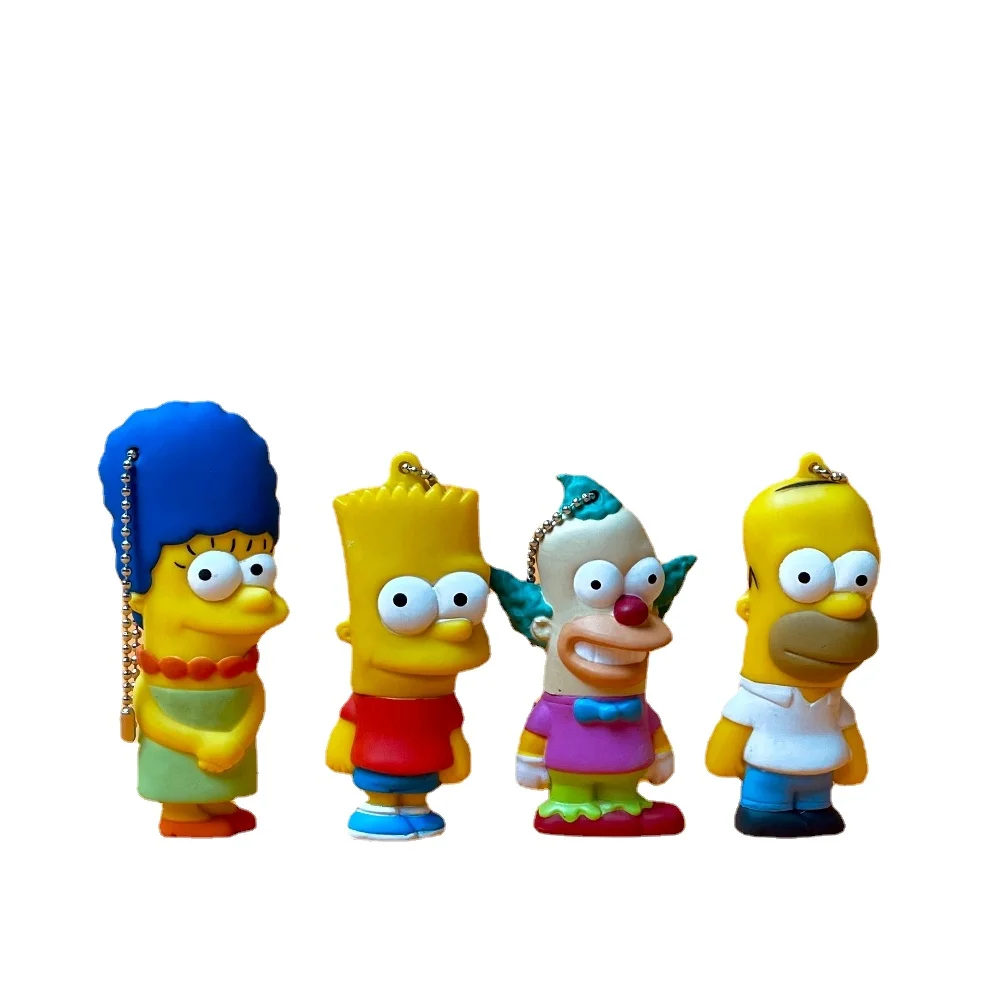 

5-6Cm Collection Figurine Anime Homer Marge Bart Krustythe Clown The Simpsones Kawaii Mini Doll Action Figure Kids Toys Gift