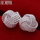 Серьги-гвоздики женские мягкие из серебра 100% пробы