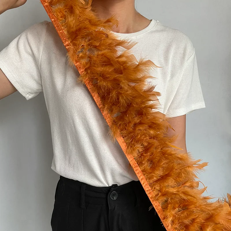 Натуральная перьевая лента из индейского пера 4M, окрашенная марабу, для вышивки, платья, ленты, декора стены шириной 10-15 см.