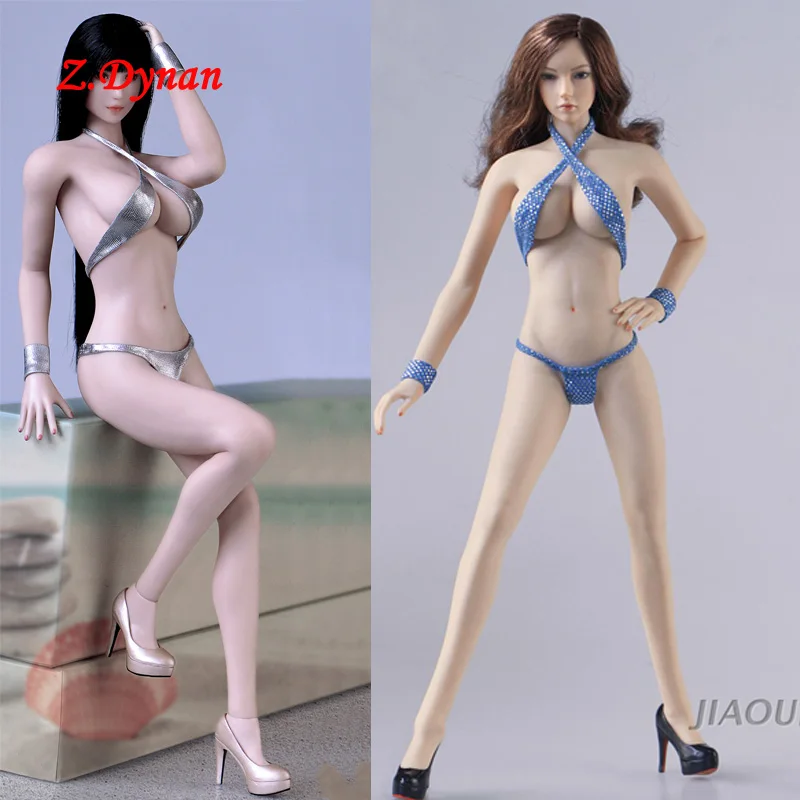 

1/6 scale Female Sexy silver Bikini women dolls underwear Underpants Bra Clothing Set for 12 inches PHicen Action Figures body