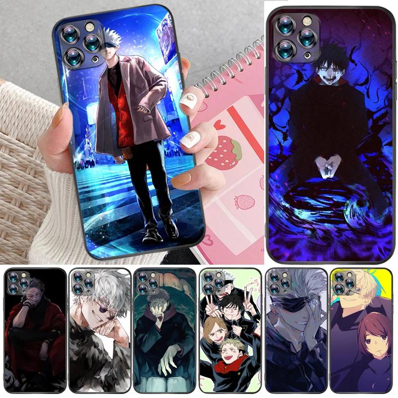 

Jujutsu Kaisen Sukuna Yuji Itadori Satoru Gojo Fushiguro Megumi Phone Case For iPhone 11 Pro Max Funda Cases Back Cover Coque