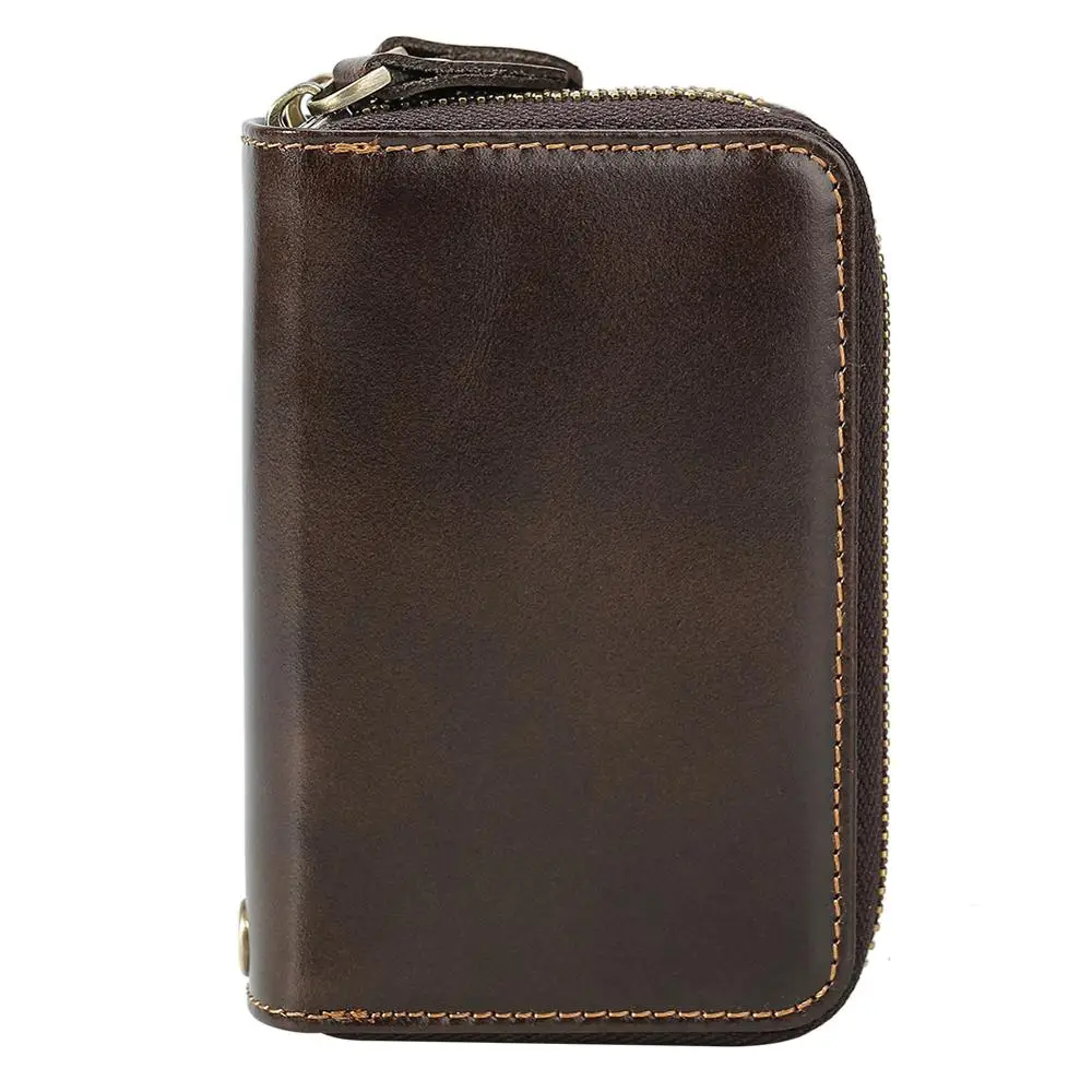 Новинка кожаный брелок Tiding для ключей мужчин и женщин коричневая сумка хранения