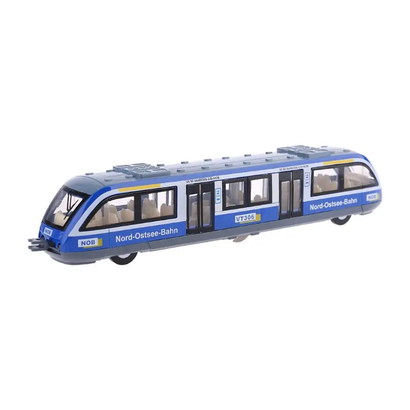 

1:64 Magnetic Pull Back Alloy Connected Subway Metro Track Train Alloy Model Toy