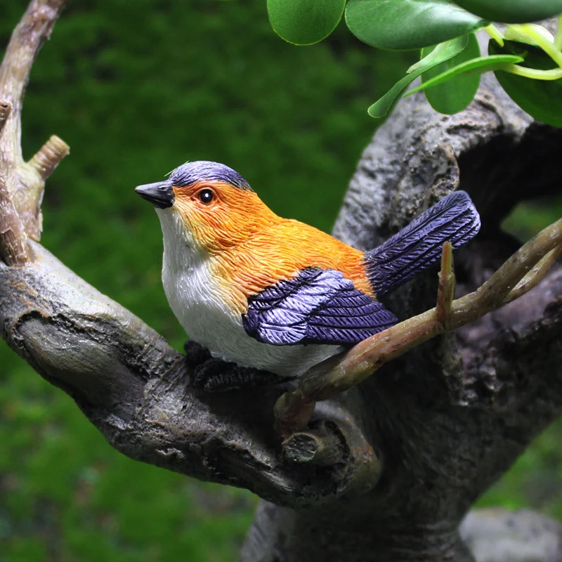Creative Simulation Parrot Parakeet Miniature Landscape Ornament Animal Model Lawn Figurine Artificial Bird Photography Props | Дом и сад