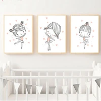 cartoon unframed traditional chinese girl bedroom decoration baby nursery wall art minimalist wall art pink anime poster