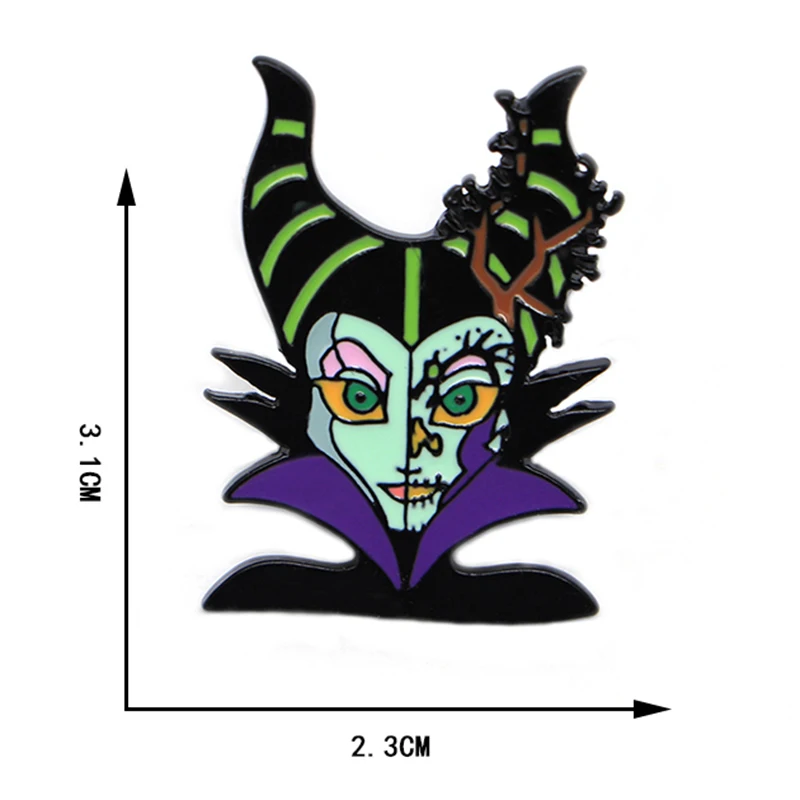 

The Film Maleficent Pins Witch Enamel Pins Lapel Pin Bag Brooches Hat Badge Ins Style Cartoon Backpack Brooch A253