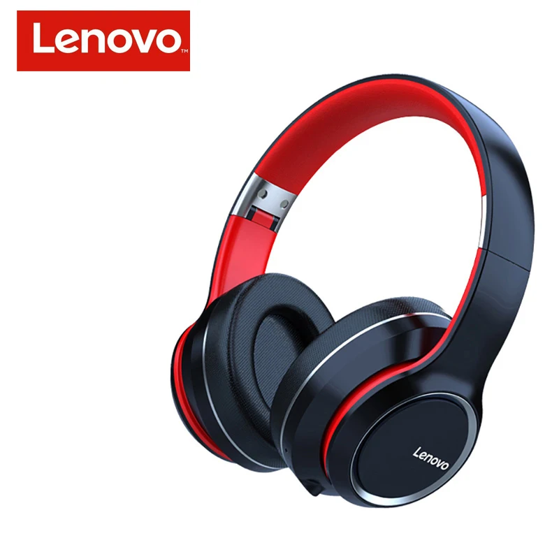 

Lenovo Bluetooth Wireless Headset Foldable Long Standby Life With Noise Cancelling Computer Headphone Sports Running Bass Stereo